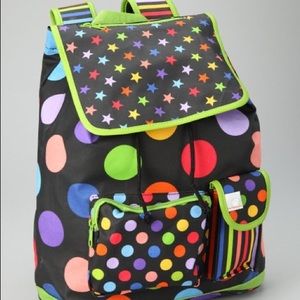 Black Zany Dots Backpack